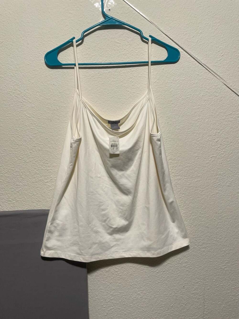 Ann Taylor White Cowl Neck Camisole Tank Top Size XL